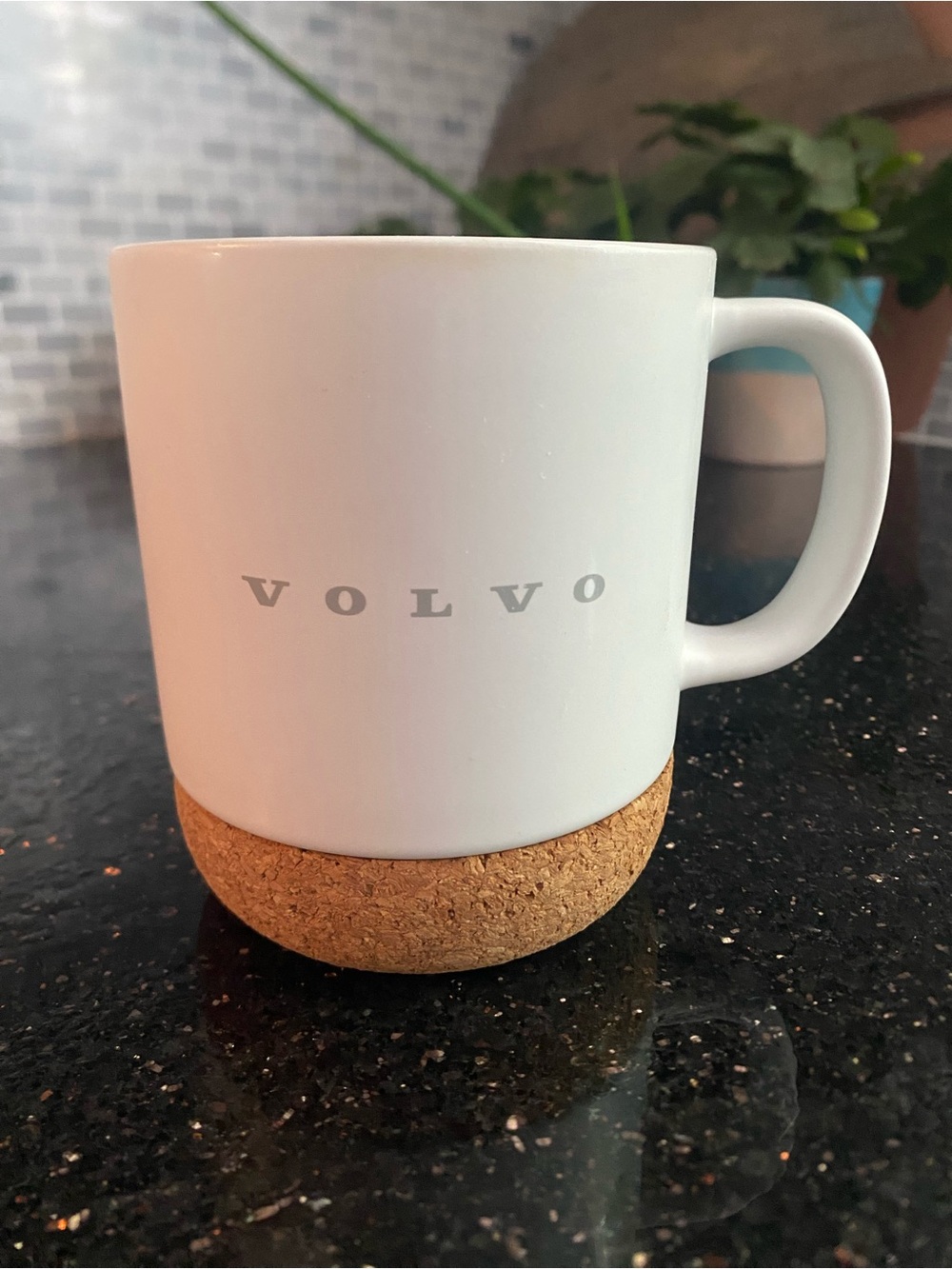 Classic White & Cork Volvo Mug Slightly Used